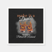 Cheers Maak er een Double Celebration Whiskey Glas Servet (Voorkant)