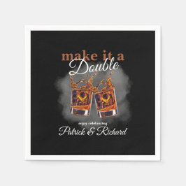 Cheers Maak er een Double Celebration Whiskey Glas Servet