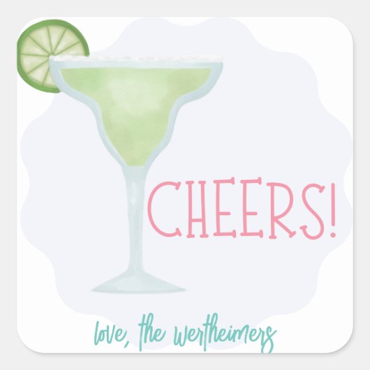 Cheers Margarita Gift Sticker (Voorkant)
