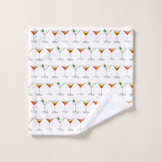 Cheers! Martini Manhattan Cosmo Cocktail Glass Bad Handdoek (Wasdoekje)