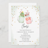 Cheers Mason Jar Milkshake Kerstfeestdag Kaart (Voorkant / Achterkant)