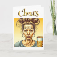 Cheers! Messy Bun Holding Een Tap Bier Verjaardag