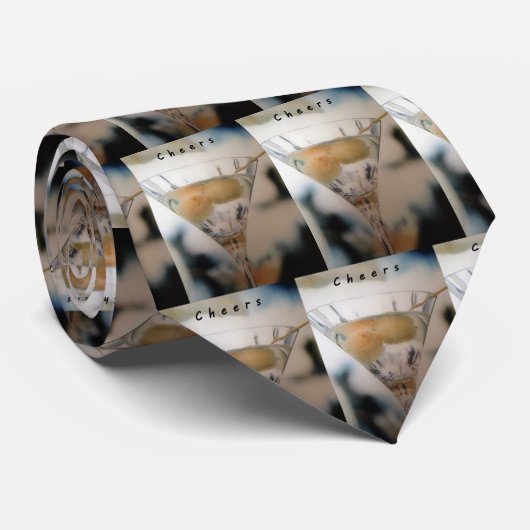 CHEERS MET EEN MARTINI-STROPDAS STROPDAS (Opgerold)