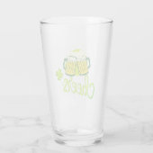 Cheers met Shamrock - St Patrick Day Glas (Achterkant)
