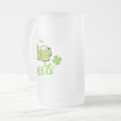 Cheers met Shamrock - St Patrick Day Matglas Bierpul (Voorkant links)