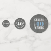 Cheers Milestone Birthday Custom Party Confetti (Voorkanten)