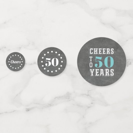 Cheers Milestone Birthday Custom Party Confetti (Voorkanten)