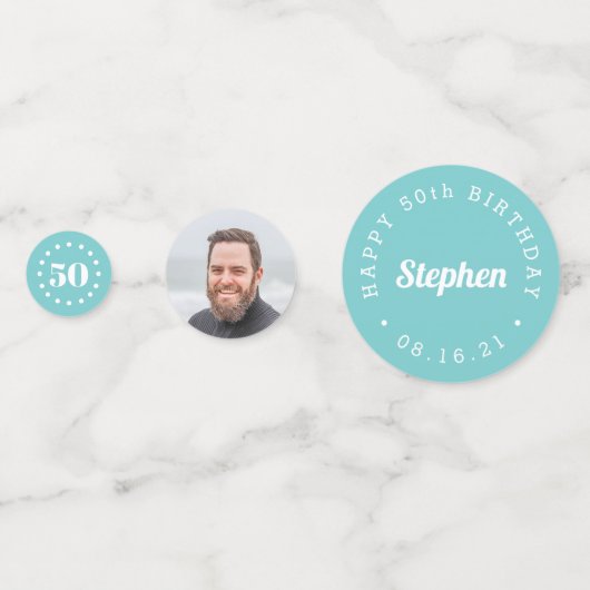 Cheers Milestone Birthday Custom Party Confetti (Achterkanten)