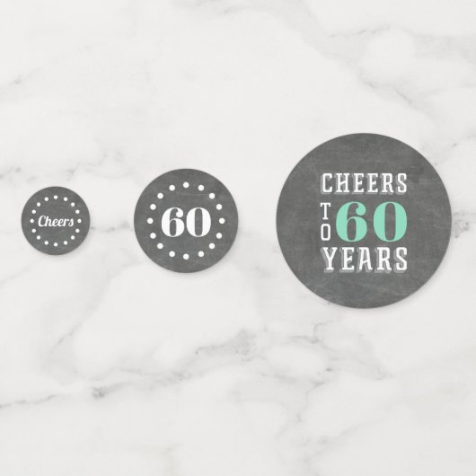 Cheers Milestone Birthday Custom Party Confetti (Voorkanten)
