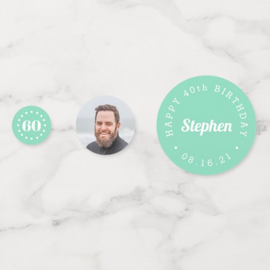 Cheers Milestone Birthday Custom Party Confetti (Achterkanten)