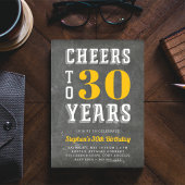 Cheers Milestone Birthday Party Invitation | Goud Kaart