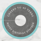 Cheers Milestone Birthday Party Wijnglaslabel (Voorkant)