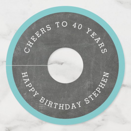 Cheers Milestone Birthday Party Wijnglaslabel (Voorkant)