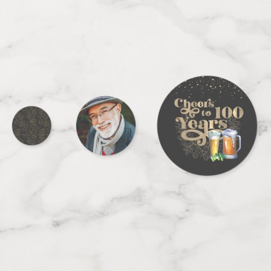 Cheers Milestone Verjaardag Custom Party Confetti (Achterkanten)