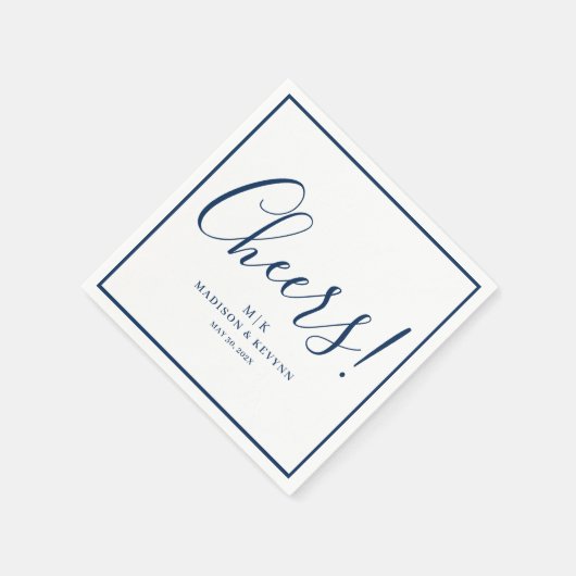 Cheers minimaal en chique | bruiloftsservetten servet (Hoek)