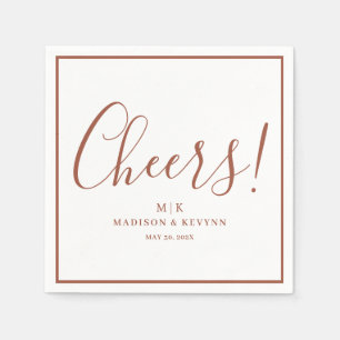 Cheers minimaal en chique bruiloftsservetten servet