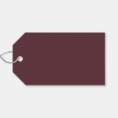 Cheers Minimal Bourgundy Script Custom Wedding Cadeaulabel (Achterkant Horizontaal)