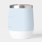 Cheers Minimal Soft Blue Script Custom Wedding   (Achterkant)