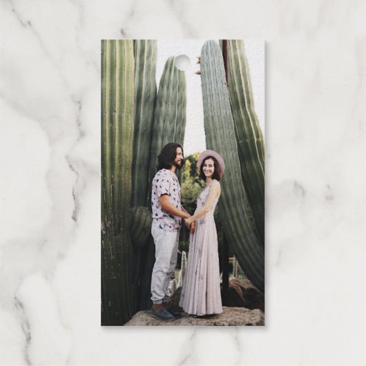 Cheers Minimale scriptweddenschap White Gold Cadeaulabels (Achterkant)