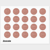 Cheers Minimalist Terracotta Script Custom Wedding Ronde Sticker (Vel)
