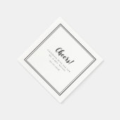 Cheers minimalist Wedding Mr & Mrs Modern Black Servet (Hoek)