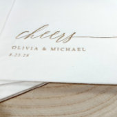 Cheers Modern Elegant Typography Wedding Folie Servetten