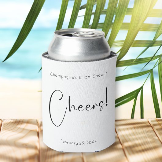 Cheers Modern Script Bruiloftsfeest Blikjeskoeler