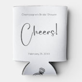 Cheers Modern Script Bruiloftsfeest Blikjeskoeler (Voorkant)