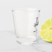 Cheers Modern Wedding Party Favor Shot Glass Glas (Links)