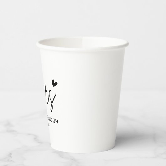 Cheers Modern Wedding Party Papieren Bekers (Links)