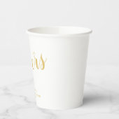 'Cheers' Moderne gouden geleideartikelen voor scri Papieren Bekers (Links)