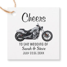 Cheers Motorcycle Wedding Date Bride Groom