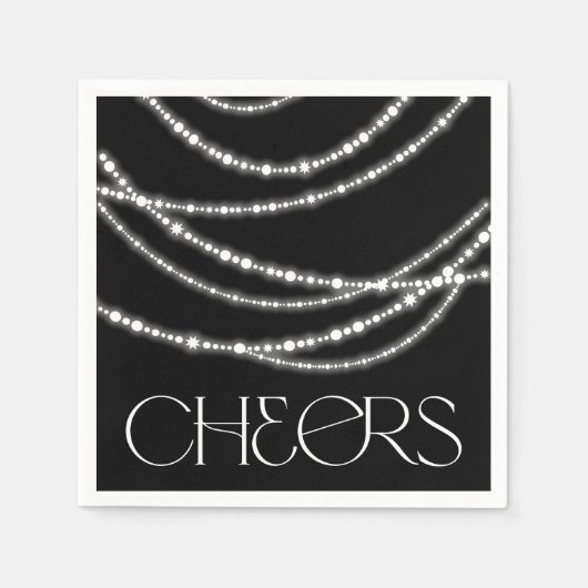 Cheers mousserend lampjes Nieuwjaar Eve Party Servetten (Voorkant)