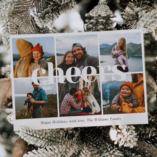 Cheers Multi Foto Kerst Kaart