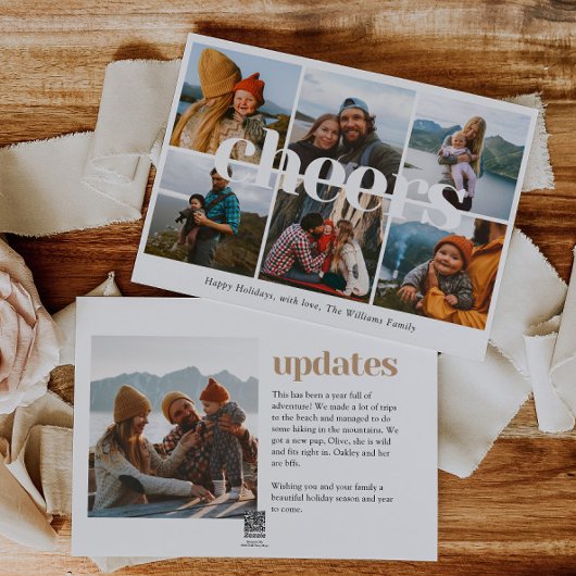 Cheers Multi Foto Kerst Kaart