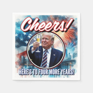 Cheer's naar 4 jaar Inauguratie Party Napkin Servet