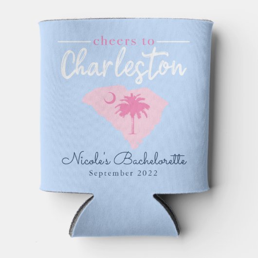 Cheers naar Charleston South Carolina Bachelorette Blikjeskoeler (Voorkant)