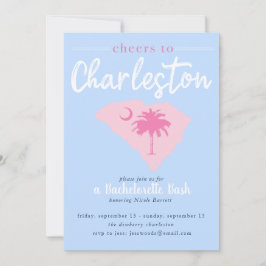 Cheers naar Charleston South Carolina Bachelorette Kaart