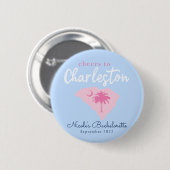 Cheers naar Charleston South Carolina Bachelorette Ronde Button 5,7 Cm (Voorkant /achterkant)