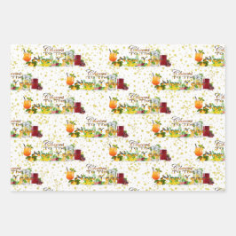 Cheers naar het nieuwjaarscocaïne Drink het avonde Inpakpapier Vel