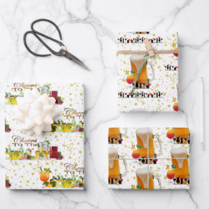 Cheers naar het nieuwjaarscocaïne Drink het avonde Inpakpapier Vel