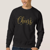  🥂 Cheers New Year Sweatshirt | Cozy Gold Glitter (Voorkant)