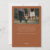 Cheers New Year Terracotta Curved Frame Photo Feestdagenkaart (Achterkant)