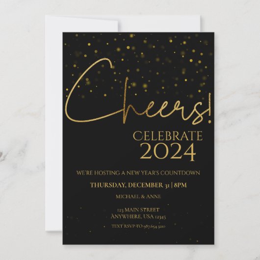 Cheers nieuwjaar kaart (Voorkant)