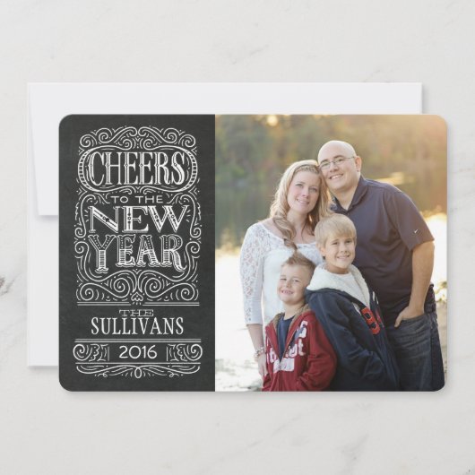Cheers! Nieuwjaarsfotokaart Feestdagenkaart (Voorkant)
