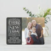 Cheers! Nieuwjaarsfotokaart Feestdagenkaart (Staand voorkant)