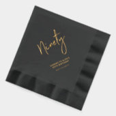 Cheers Ninety | Moderne 90ste verjaardag van volwa Folie Servetten (Links)