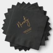 Cheers Ninety | Moderne 90ste verjaardag van volwa Folie Servetten (Insitu (Gestapeld))