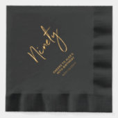 Cheers Ninety | Moderne 90ste verjaardag van volwa Folie Servetten (Voorkant)