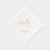 Cheers Ninety | Moderne 90ste verjaardag van volwa Folie Servetten (Rechts)